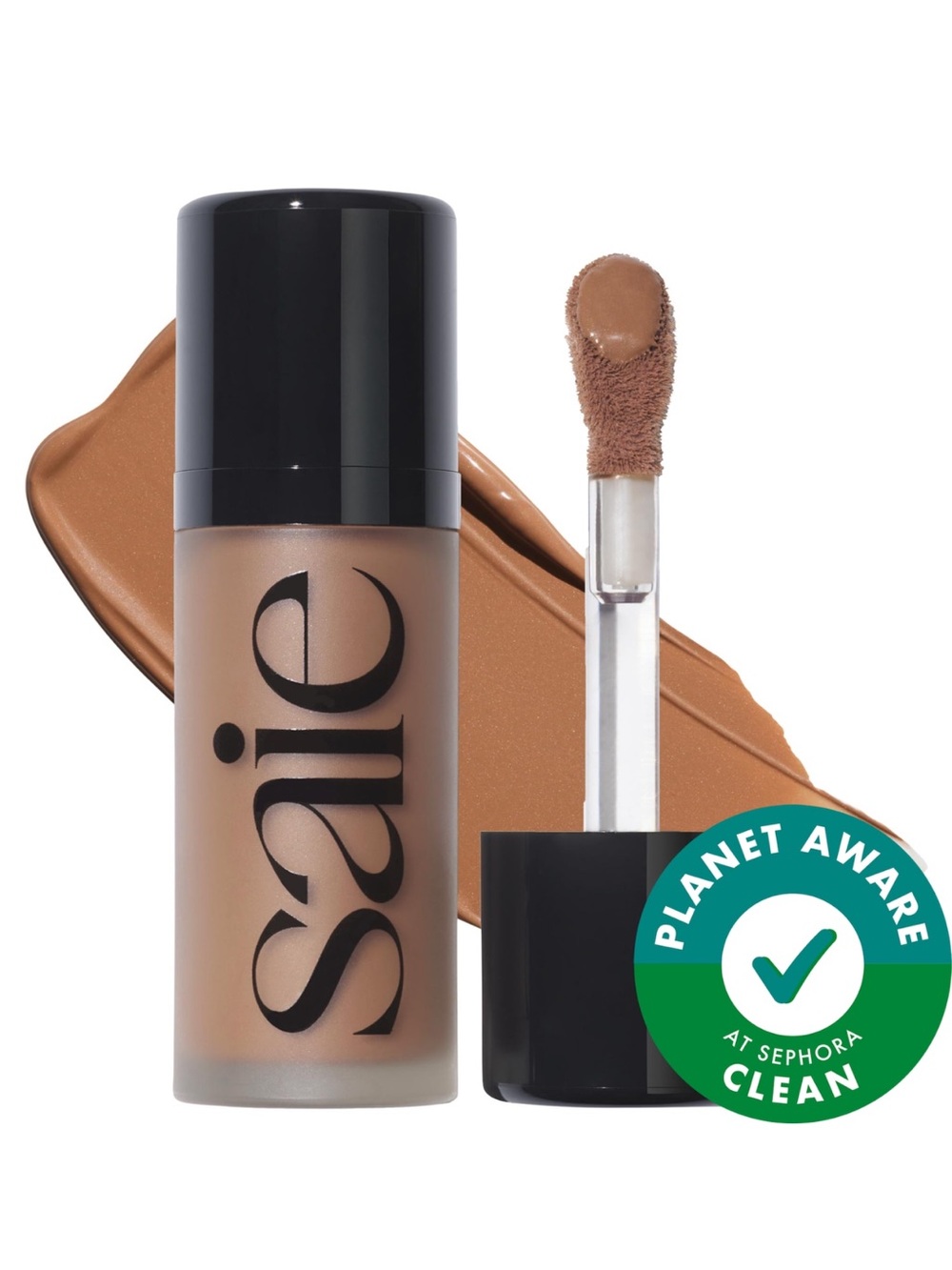 Saie Dew Bronze Soft-Focus Sculpting Liquid Bronzer in Sand